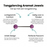 Elegante Paarse Acryl Tongpiercing -