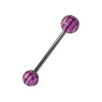 Elegante Paarse Acryl Tongpiercing -