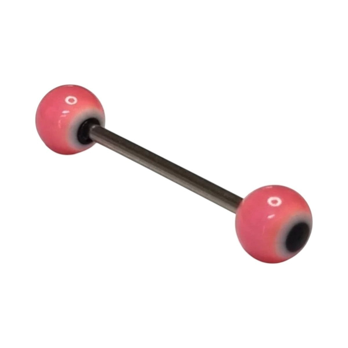 Roze Wit Zwart Acryl Tongpiercing - Staal en Acryl -