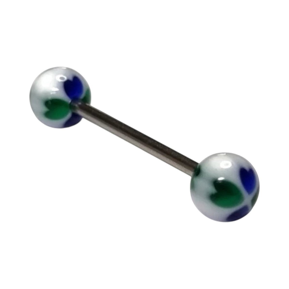 Kleurrijk Acryl Hartje Tongpiercing -
