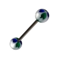 Kleurrijk Acryl Hartje Tongpiercing -
