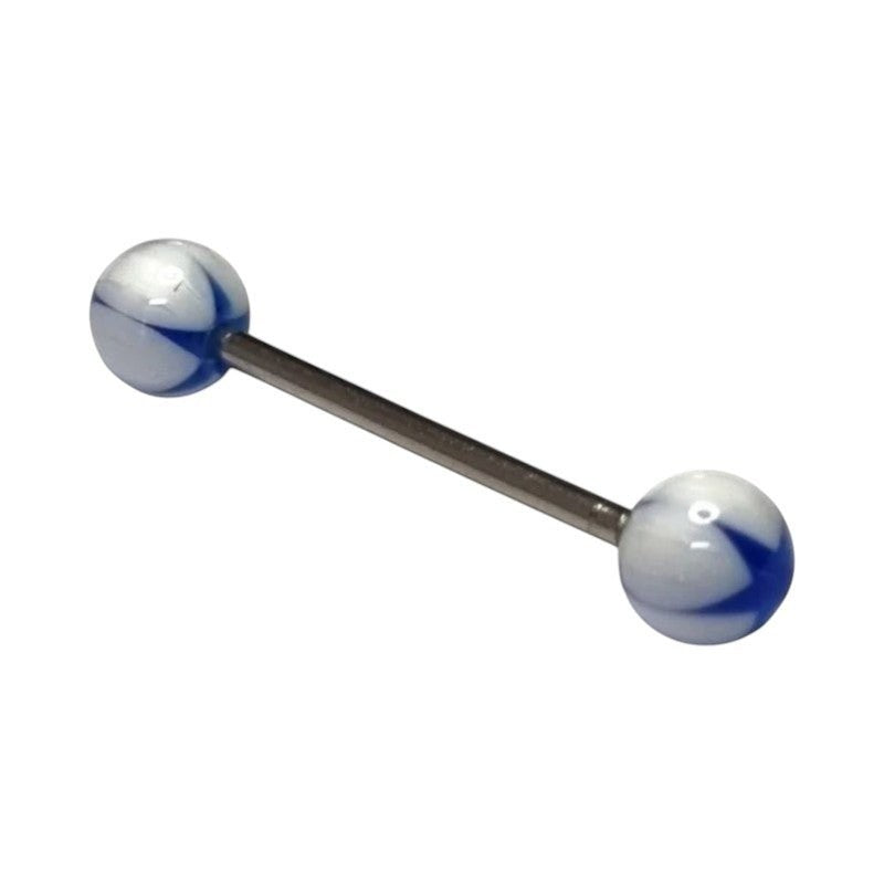 Stalen tongpiercing ster -