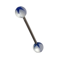 Stalen tongpiercing ster -