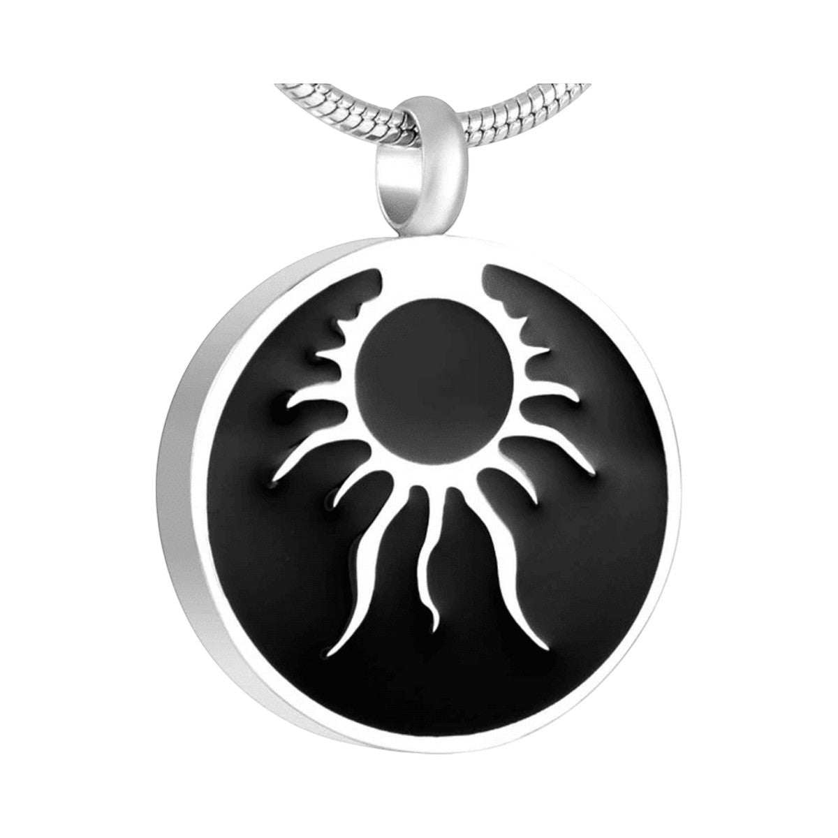 Ronde Ashanger Tribal Design &acirc;&euro;&ldquo; Staal & Emaille Gedenksieraad - Unisex