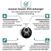 Ronde Ashanger Tribal Design &acirc;&euro;&ldquo; Staal & Emaille Gedenksieraad - Unisex