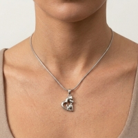 Stalen Ashanger Hond Zilverkleurig &acirc;&euro;&ldquo; 30x20mm Gedenksieraad - Unisex