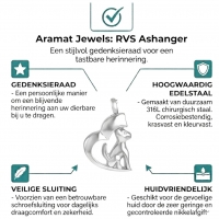 Stalen Ashanger Hond Zilverkleurig &acirc;&euro;&ldquo; 30x20mm Gedenksieraad - Unisex