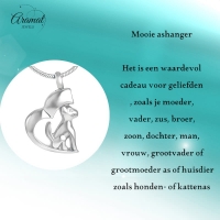 Stalen Ashanger Hond Zilverkleurig &acirc;&euro;&ldquo; 30x20mm Gedenksieraad - Unisex