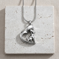 Stalen Ashanger Hond Zilverkleurig &acirc;&euro;&ldquo; 30x20mm Gedenksieraad - Unisex