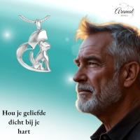 Stalen Ashanger Hond Zilverkleurig &acirc;&euro;&ldquo; 30x20mm Gedenksieraad - Unisex