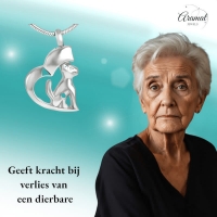 Stalen Ashanger Hond Zilverkleurig &acirc;&euro;&ldquo; 30x20mm Gedenksieraad - Unisex