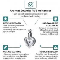 Ashanger Hart Pootafdrukken &acirc;&euro;&ldquo; Troost & Herinnering Gedenksieraad Huisdier - U