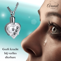 Ashanger Hart Pootafdrukken &acirc;&euro;&ldquo; Troost & Herinnering Gedenksieraad Huisdier - U