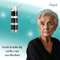 Ashanger Cilinder - RVS met Zwart-Zilveren Strepen - Heren