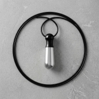 Bicolor Stalen Ashanger Buis Zilver & Zwart &acirc;&euro;&ldquo; 38mm Gedenksieraad - Unisex