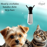 Bicolor Stalen Ashanger Buis Zilver & Zwart &acirc;&euro;&ldquo; 38mm Gedenksieraad - Unisex