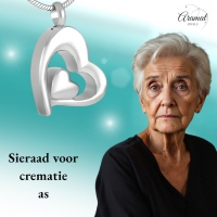 Zilverkleurig Subtiel Hartje Ashanger &acirc;&euro;&ldquo; Staal Gedenksieraad Zonder Ketting - Unis
