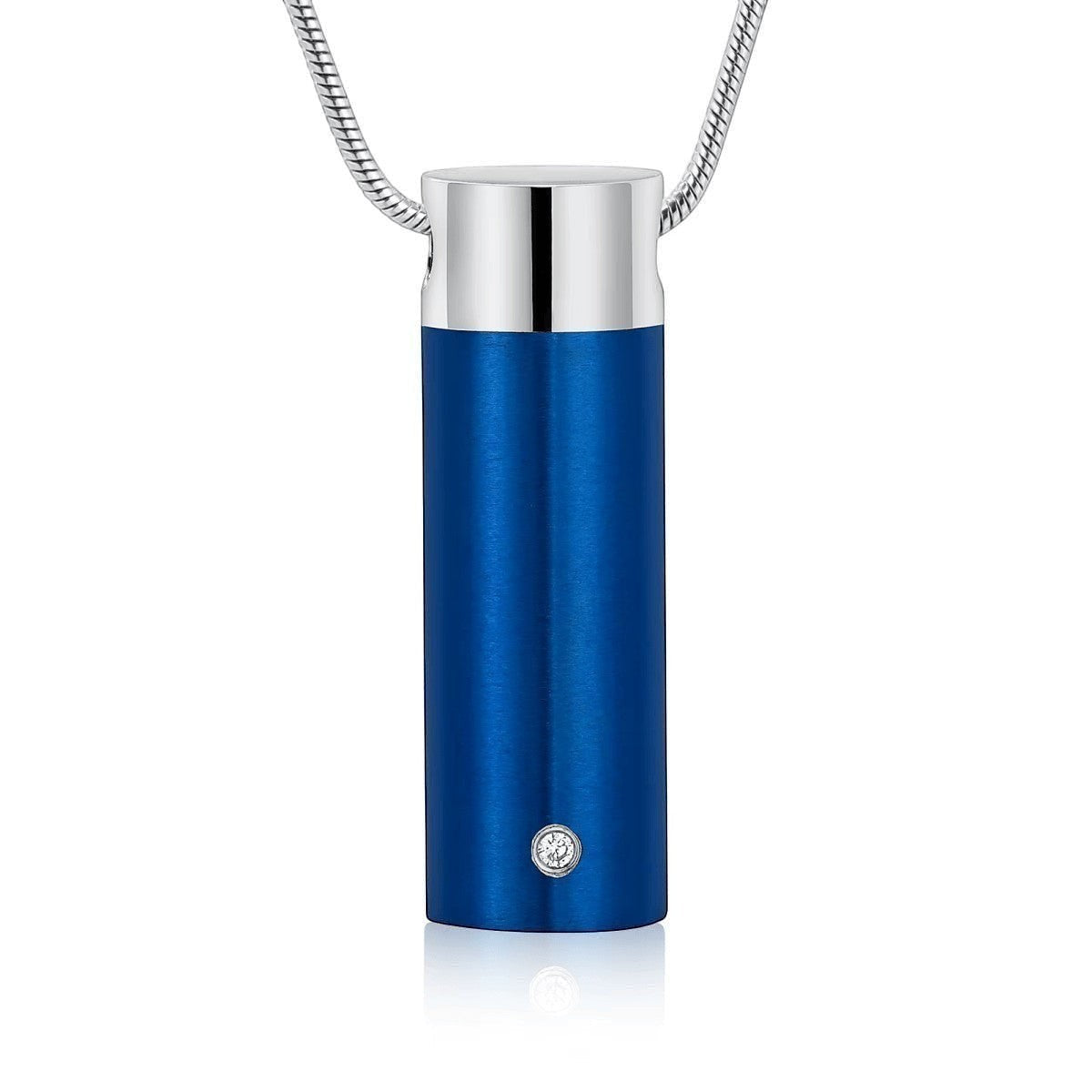 Stalen Blauwe Ashanger &acirc;&euro;&ldquo; Gedenksieraad met Betekenis Zonder Ketting - Unisex