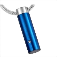 Stalen Blauwe Ashanger &acirc;&euro;&ldquo; Gedenksieraad met Betekenis Zonder Ketting - Unisex
