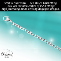 Stalen Venetiaanse Ketting Zilverkleurig &acirc;&euro;&ldquo; Elegante Schakelketting RVS Unisex - 4
