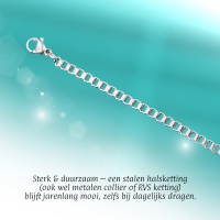 Stalen Venetiaanse Ketting Zilverkleurig &acirc;&euro;&ldquo; Elegante Schakelketting RVS Unisex - 5
