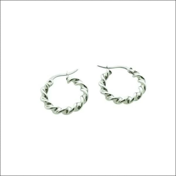 Stalen Huggie Oorringen 20mm RVS -