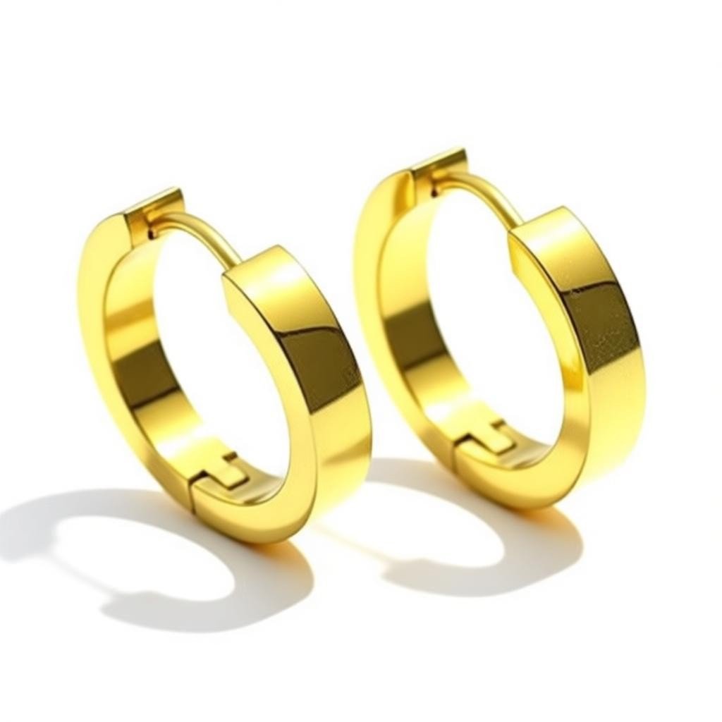 RVS Oorringen 20mm Goudkleur - Grote Hoepel Oorbellen Unisex -
