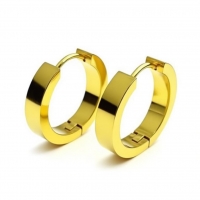 RVS Oorringen 20mm Goudkleur - Grote Hoepel Oorbellen Unisex -