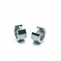 Oorringen &acirc;&euro;&ldquo; Staal Huggies Zilverkleurig (16x7mm) -