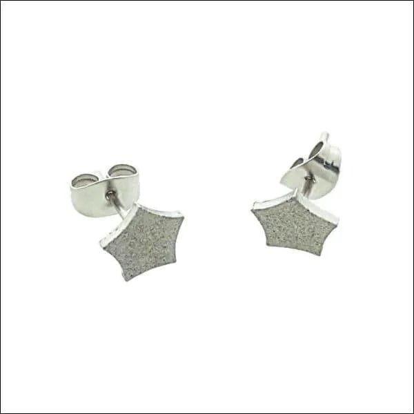 Zilverkleurige Geometrische Rvs Oorbellen -