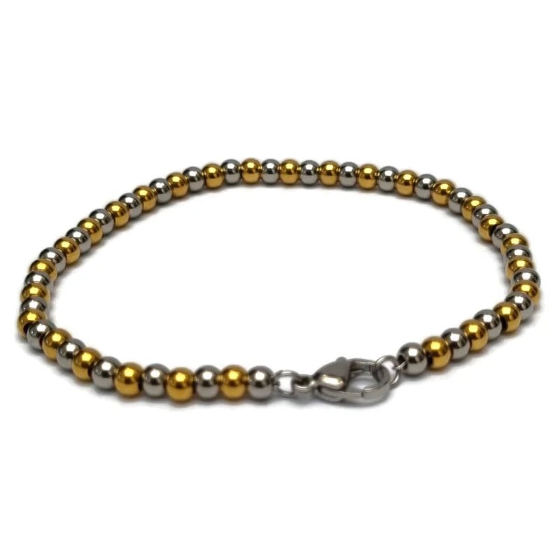 Stalen Kralen Armband Bicolor 19cm vrouw - Heren