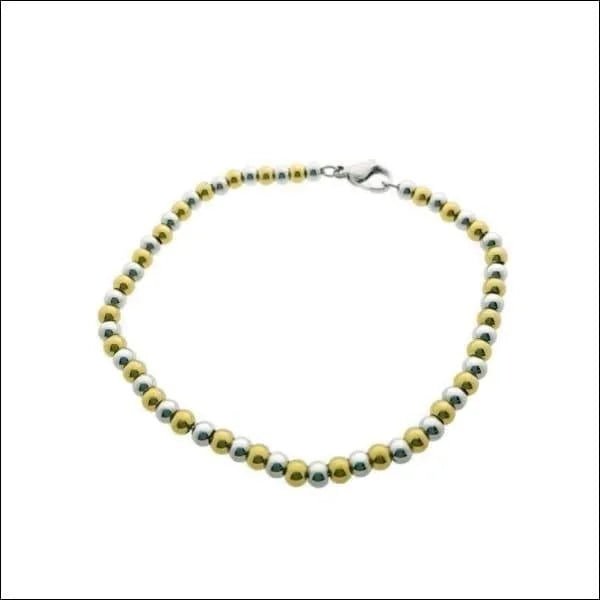 Stalen Kralen Armband Bicolor 19cm vrouw - Heren