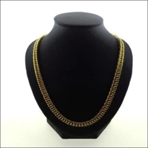 Goudkleurige Gedraaide Stalen Ketting &acirc;&euro;&ldquo; Twisted Schakelketting RVS Unisex - Unise
