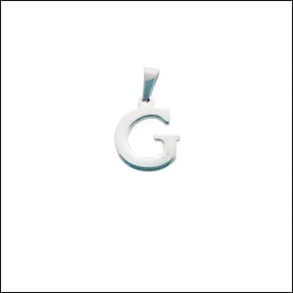 RVS Initiaal Hanger Letter Zilverkleur - Gepersonaliseerde Bedel - G - Unisex