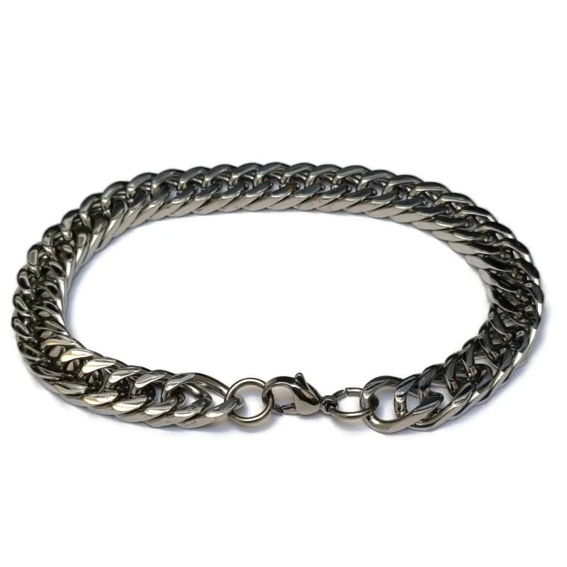 Stijlvolle Stalen Gourmet Armband van 21 Cm