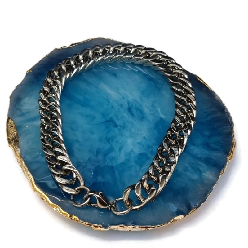 Stijlvolle Stalen Gourmet Armband van 21 Cm