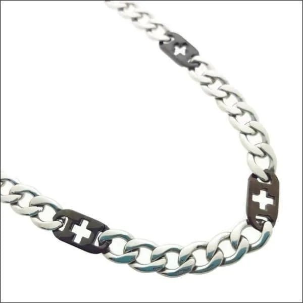 Zilverkleurige Stalen Gourmet Ketting &acirc;&euro;&ldquo; Trendy Unisex Design Schakelketting - Uni