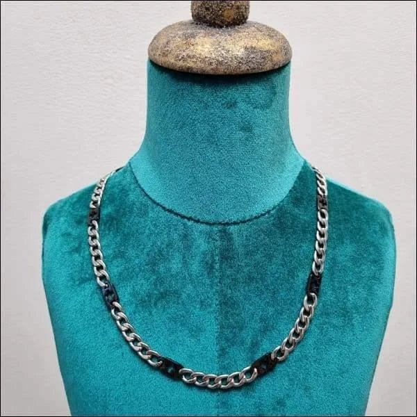 Zilverkleurige Stalen Gourmet Ketting &acirc;&euro;&ldquo; Trendy Unisex Design Schakelketting - Uni