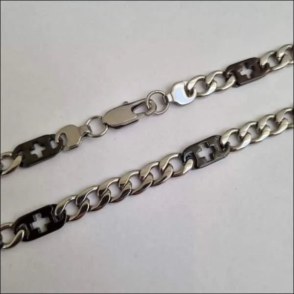 Zilverkleurige Stalen Gourmet Ketting &acirc;&euro;&ldquo; Trendy Unisex Design Schakelketting - Uni