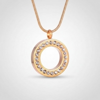 Goudkleurige Ashanger Cirkel &acirc;&euro;&ldquo; Staal Gedenksieraad Zonder Ketting - Unisex