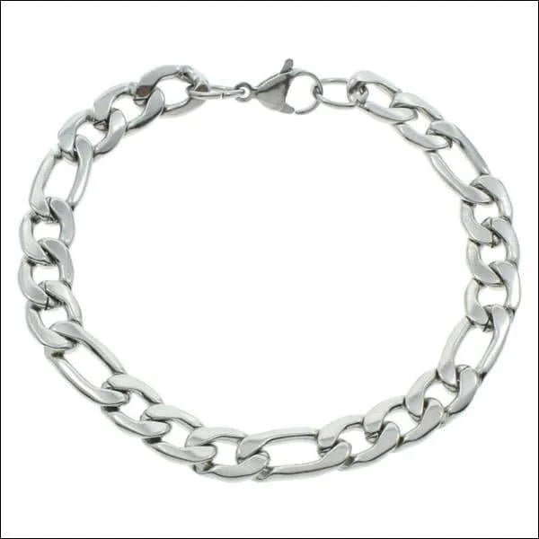 Stalen Armband figaro schakel - Heren
