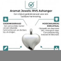 Zilverkleurig Hartje Crematiehanger &acirc;&euro;&ldquo; Staal Gedenksieraad Zonder Ketting - Unisex