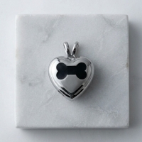 Stalen Crematiehanger Hart &acirc;&euro;&ldquo; Zilverkleurig Assieraad Zonder Ketting - Unisex