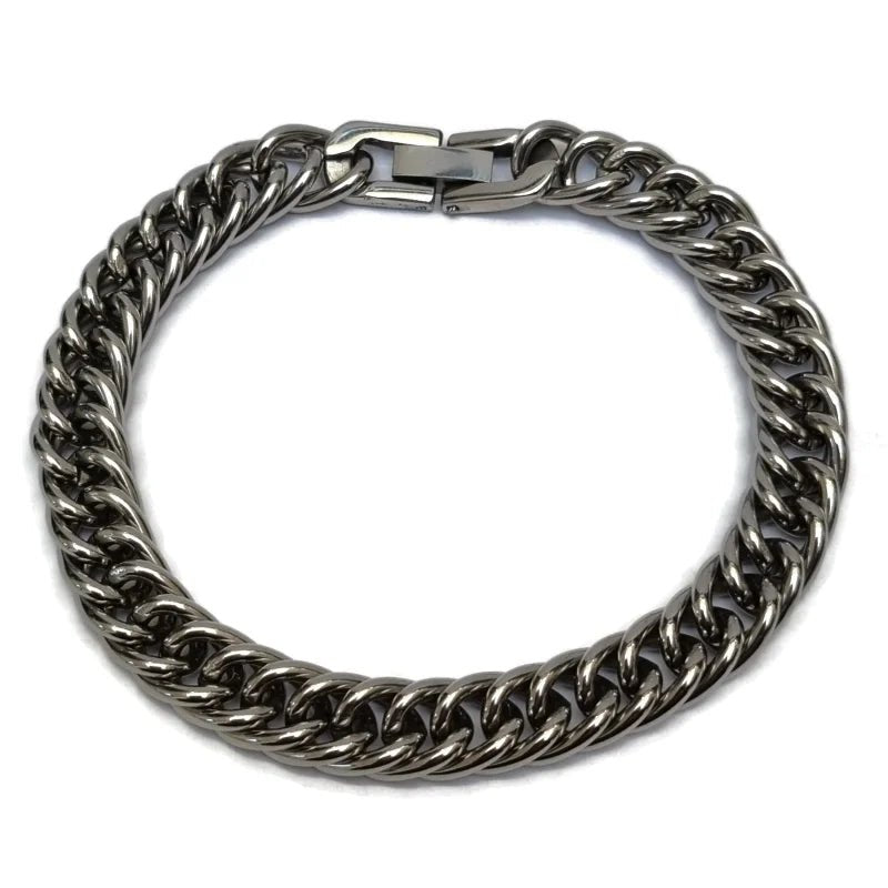Brede Stalen Armband RVS 9mm