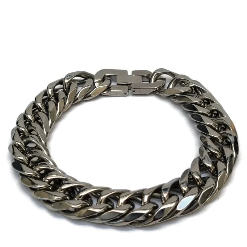 Stijlvolle Stalen Brede Armband - Unisex