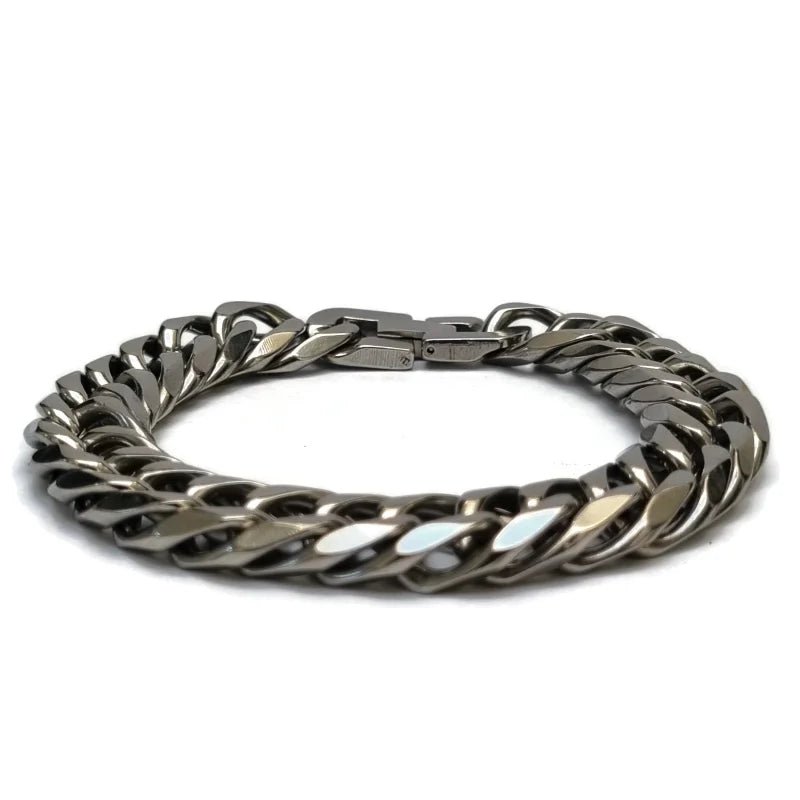 Stijlvolle Stalen Brede Armband - Unisex