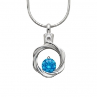 Zirkonia Stalen Ashanger &acirc;&euro;&ldquo; Zilverkleurig Gedenksieraad Zonder Ketting - Unisex