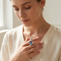 Zirkonia Stalen Ashanger &acirc;&euro;&ldquo; Zilverkleurig Gedenksieraad Zonder Ketting - Unisex