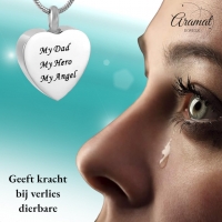 Stalen Ashanger My Dad &acirc;&euro;&ldquo; Crematiehanger Gedenksieraad voor Vader - Unisex
