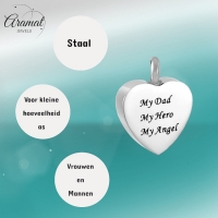 Stalen Ashanger My Dad &acirc;&euro;&ldquo; Crematiehanger Gedenksieraad voor Vader - Unisex
